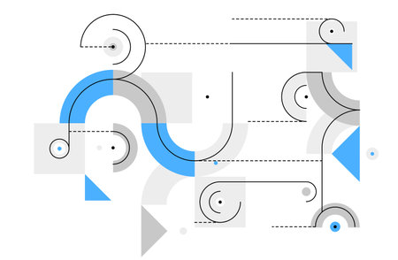 Abstract tech engineering draft vector background, mechanical blueprint technology digital system, engine draw mechanism wallpaper.のイラスト素材