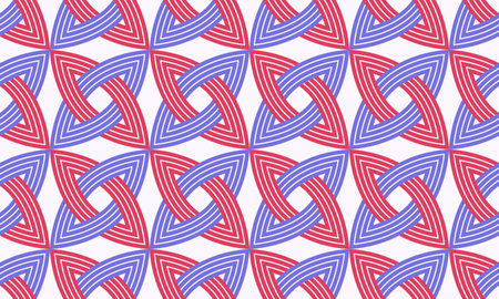 Lattice geometric seamless pattern vector design, trendy retro style minimal grid tiling, net linear art.のイラスト素材