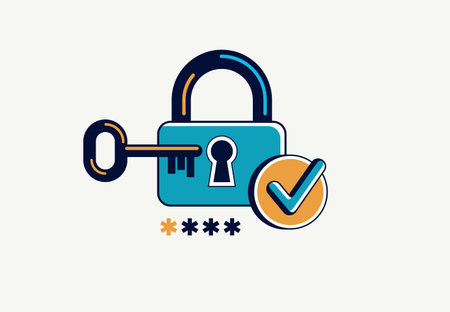 Security and cybersecurity vector detailed icon.