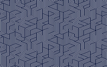 Cubic surreal maze seamless pattern, trippy unreal vector geometric abstract background, impossible...