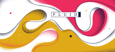 Dynamic and expressive vector happy abstract background of lava fluid in dynamic motion, linear illustration with textures and shapes, graceful lines backdrop.のイラスト素材