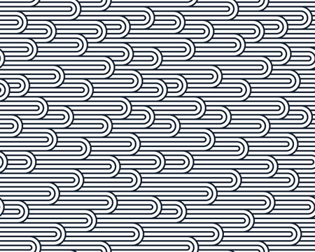 Traditional Asian seamless pattern, vector abstract background of a roof tiling, vintage line...