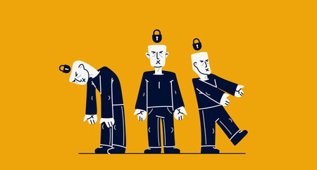 Social zombies vector concept, matrix and mind control, psychological dictatorship and totalitarian...
