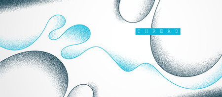 Soft and relaxing vector linear abstract background, curvy lines artistic abstraction, minimal...