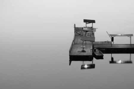 A fishing pier in long exposure の写真素材