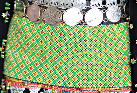 Beautiful traditional costume of the Dusun Tindal ethnic of Sabah, Malaysia.のeditorial素材