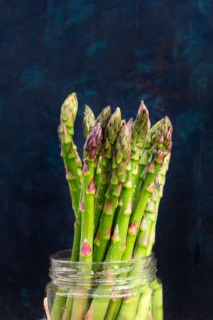 Bunch of fresh green asparagusの写真素材