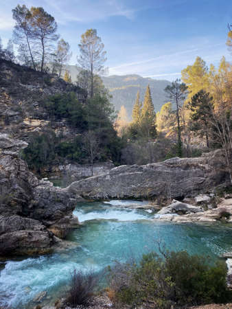 The Borosa River is a small tributary river of the Guadalquivir in the Sierra de Cazorlaの写真素材