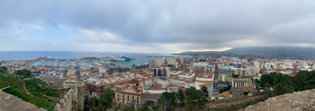 Panoramic view of Denia from the castleの写真素材