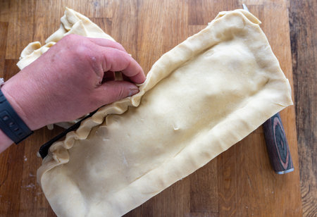 Flawless Homemade Pork Pie: Crispy crust in the making