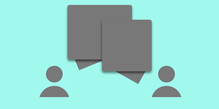 Two person chatting icon
の写真素材
