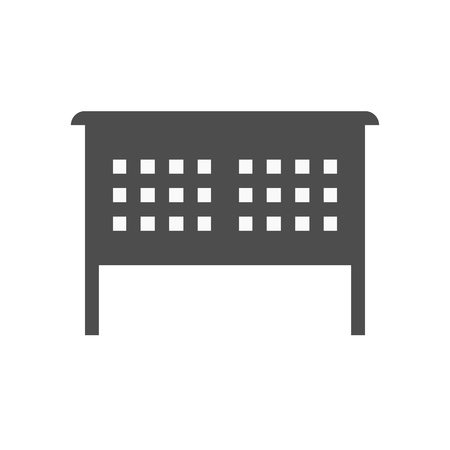 Rabbit hutch in flat design, vector illustrationのイラスト素材