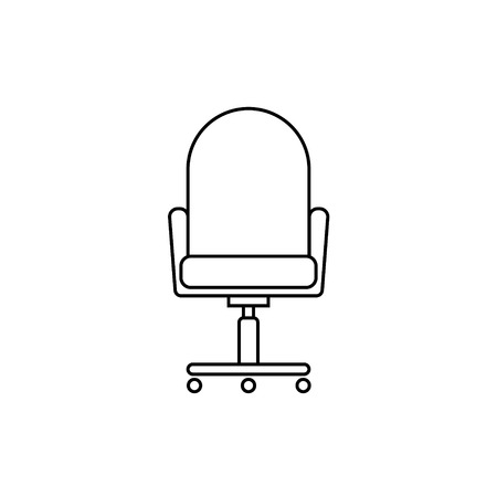 Office chair line. Flat vector. Black and white design.のイラスト素材