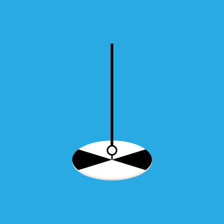 Secchi disk vector illustration in flat style.のイラスト素材