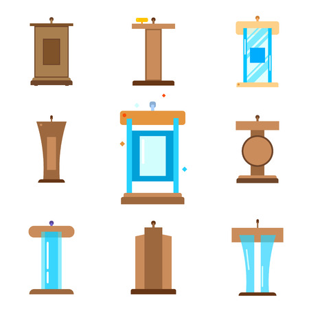 Flat vector design in icon lectern symbol.のイラスト素材