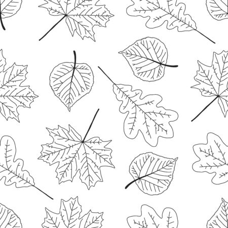 Advertising poster seamless pattern with foliage.のイラスト素材