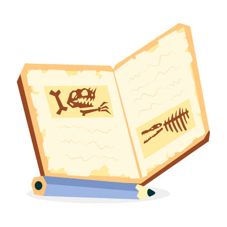 Diary for notes and drawings of an archaeologistのイラスト素材