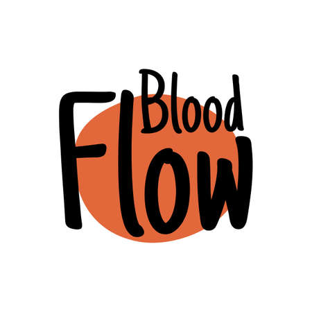 Blood flow ingredient isolated on white stickerのイラスト素材