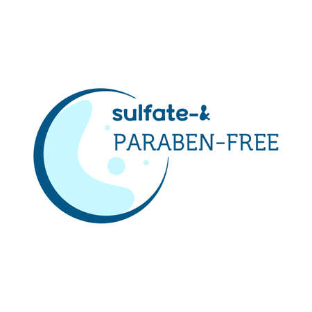 Sulfate and paraben free cosmetic product badgeのイラスト素材