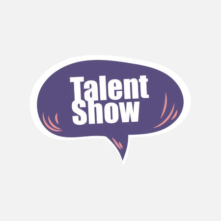 Talent show sticker, handrawn design with textのイラスト素材