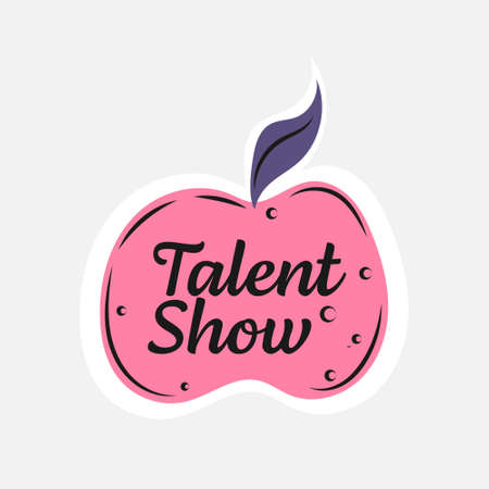 Talent show sticker, template label design with textのイラスト素材