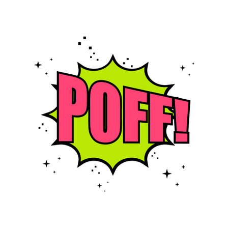 Comic speech bubble icon with poof sound signのイラスト素材