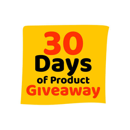 Tag 30 Days of Product Giveaway, vector illustrationのイラスト素材