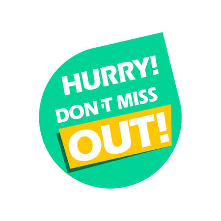 Badge Hurry. Do not miss out, vector illustrationのイラスト素材