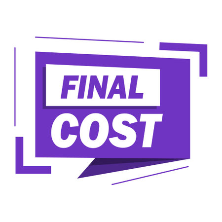 Tag final cost, vector illustrationのイラスト素材