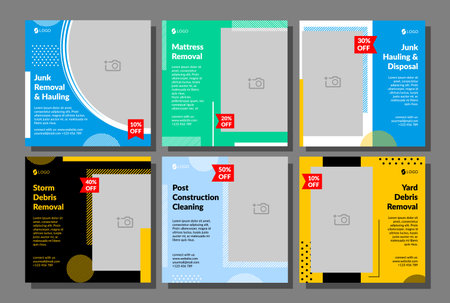 Discount banner set, vector illustrationのイラスト素材