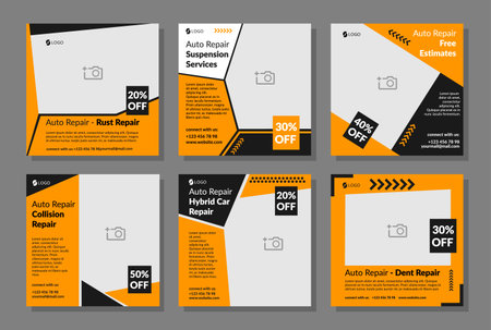 Set of banners for posting, illustrationのイラスト素材