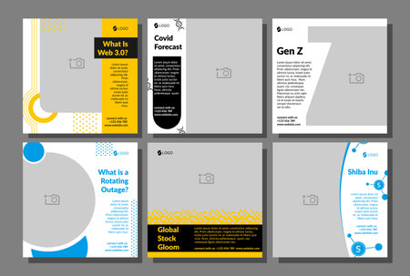 Set of banners for social network, vector illustrationのイラスト素材
