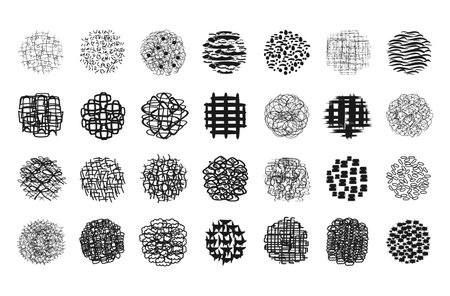 Set of abstract shapes, vector illustrationのイラスト素材