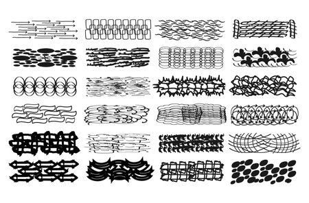 Set of abstract figures, vector illustrationのイラスト素材