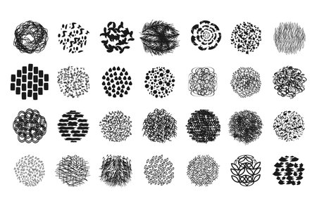 Set of design textures, vector illustrationのイラスト素材