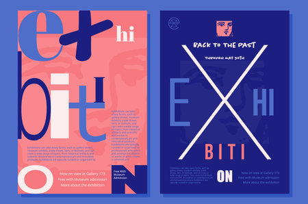 The poster exhibition of modern technology and artのイラスト素材