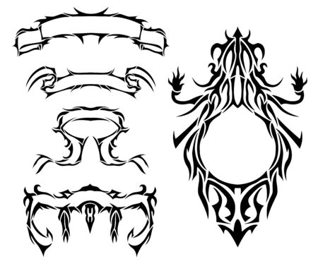 different symbols, modern, new, full of fantasy, as well as exclusive. All of the vector. のイラスト素材