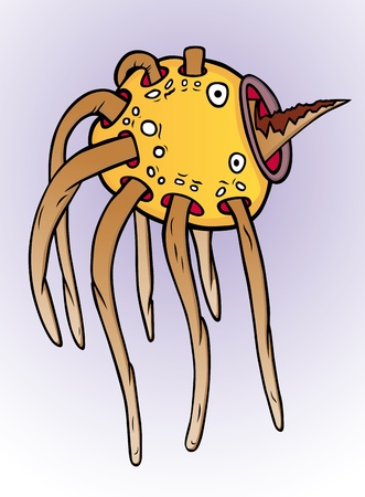 Water orange monster  in the vectorのイラスト素材