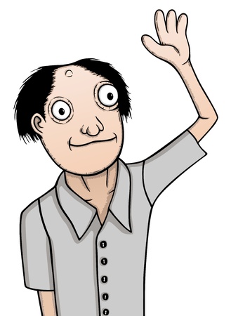 Individual man, cartoon illustration のイラスト素材