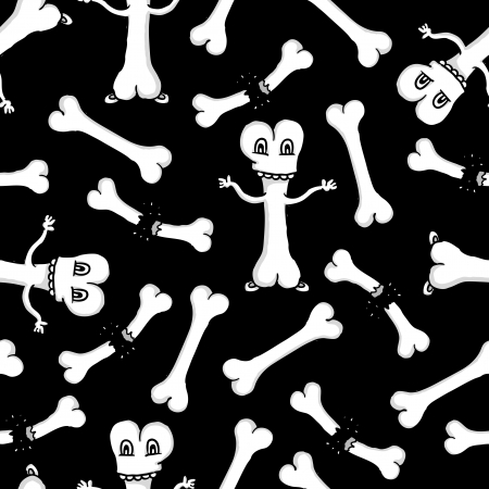 Seamless pattern of bones, vector illustrationのイラスト素材