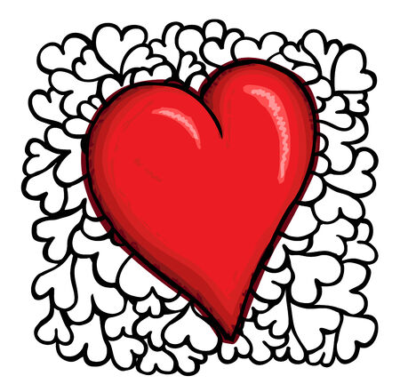Big red heart のイラスト素材