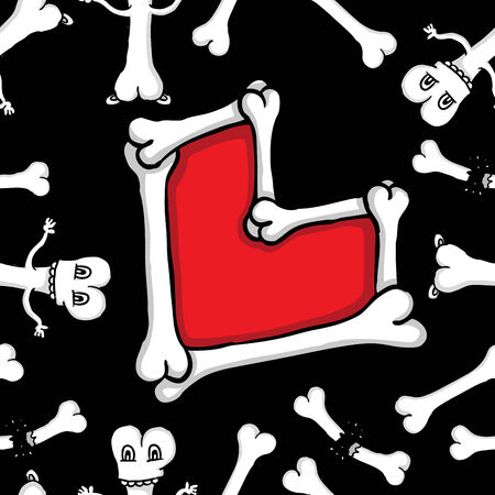 Seamless pattern of bones のイラスト素材