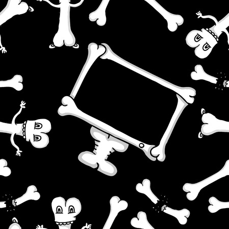 Seamless pattern of bonesのイラスト素材