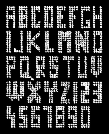 Hand drawn and sketched vector abc, font, alphabetのイラスト素材