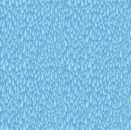 Blue water drops in the blue background, vector illustration, seamless pattern.のイラスト素材