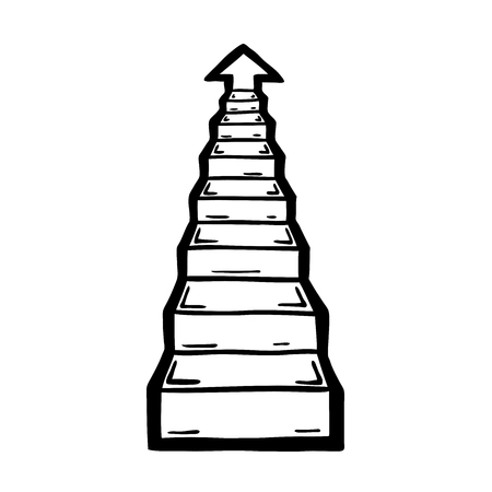 Stairs going up vector illustrationのイラスト素材