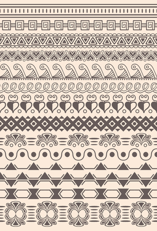 Seamless tribal elements vector illustrationのイラスト素材