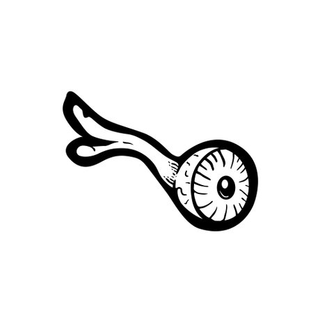 Human eye, painted vector illustrationのイラスト素材