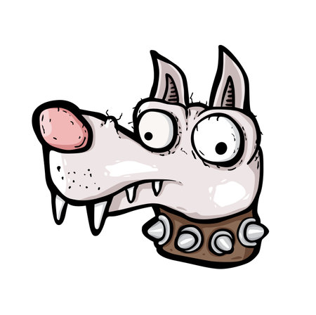 Painted face of dog, vector illustrationのイラスト素材