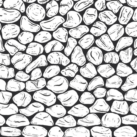 Hand drawn texture of stone background, vector illustrationのイラスト素材